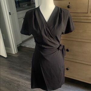 Elegant Black Wrap Dress